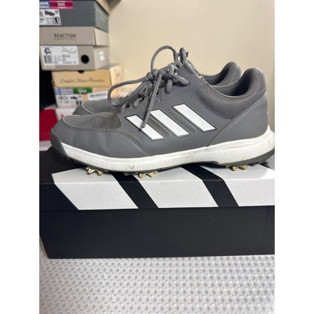 Adidas Golf Shoes Mens 9 Tech Response 2.0 Grey White Spiked GV9889